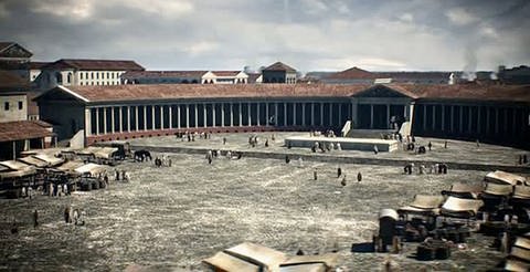 Animation eines römischen Forums. (Foto: SWR - Screenshot aus der Sendung)