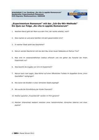 Arbeitsblatt 3: Ich-Du-Wir-Methode: Quiz (Foto: )