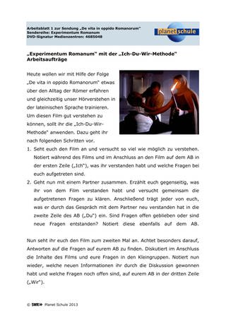 Arbeitsblatt 1: Ich-Du-Wir-Methode: Erklärung (Foto: )