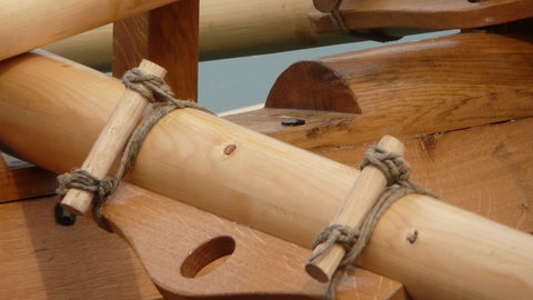 Eine komplexe Holzkonstruktion.