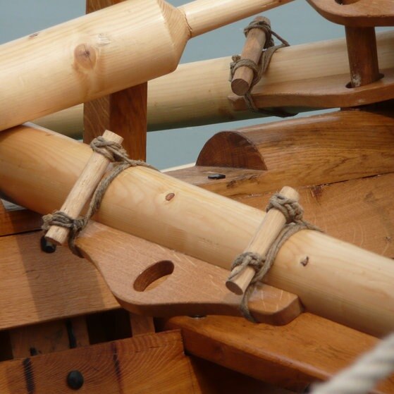Eine komplexe Holzkonstruktion.