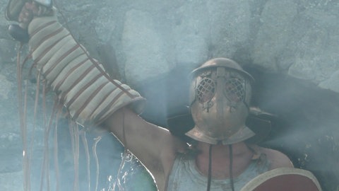Gladiator in Kampfausrüstung.
