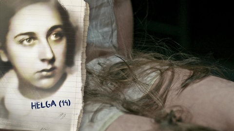 Bild eines jungen Mädchens, daneben abgeschnittene Haare.