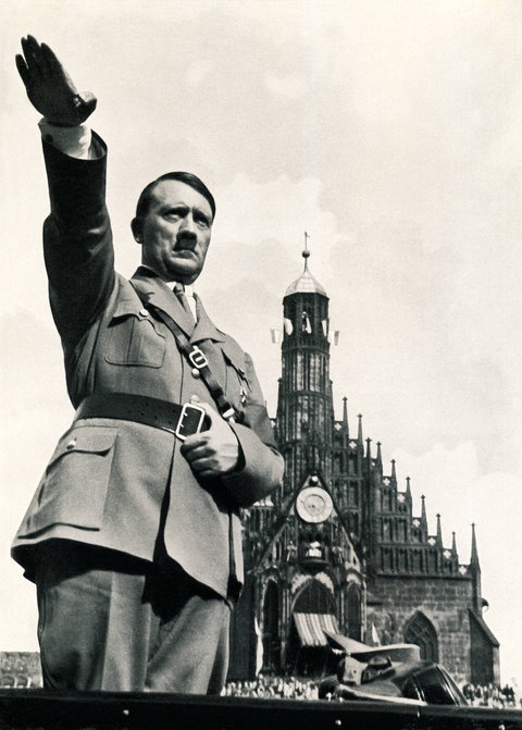 Adolf Hitler beim Reichsparteitag in Nürnberg.