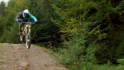 Mountainbiker auf der Piste (Foto: SWR - Screenshot aus der Sendung)