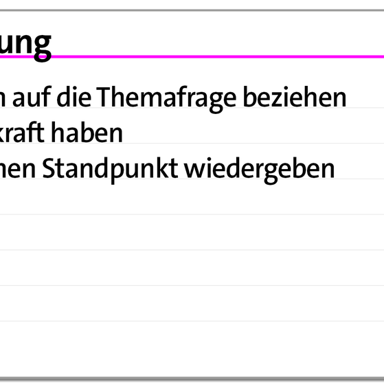 Karteikarte Behauptung für ein überzeugendes Argument | kolleg24 Deutsch