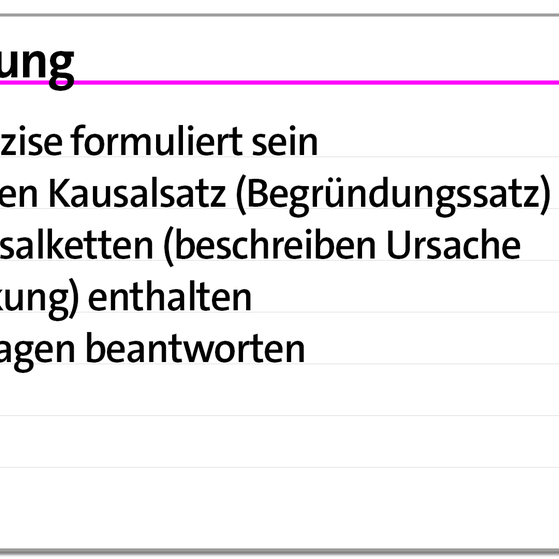 Karteikarte Begründung für ein überzeugendes Argument | kolleg24 Deutsch