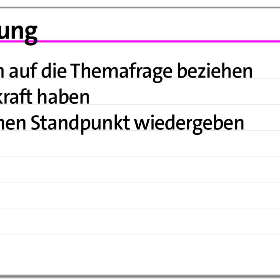 Karteikarte Behauptung für ein überzeugendes Argument | kolleg24 Deutsch