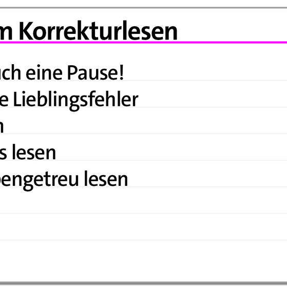 Karteikarte Tipps zum Korrekturlesen | kolleg24 Deutsch