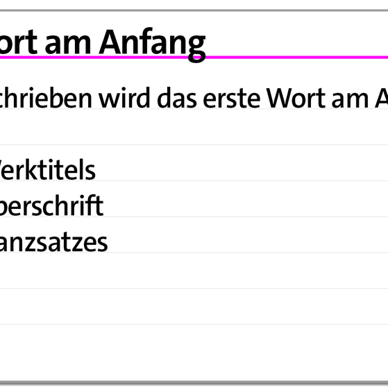 Karteikarte Groß- und Kleinschreibung: erstes Wort am Anfang | kolleg24 Deutsch