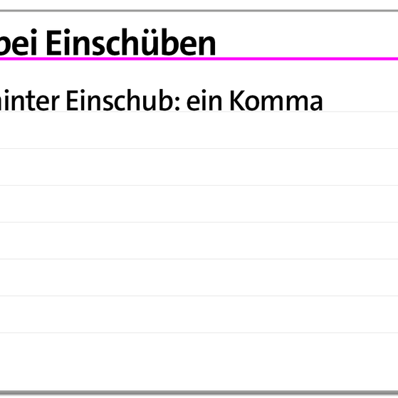 Karteikarte Komma bei Einschüben | kolleg24 Deutsch