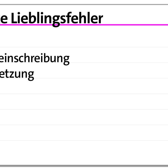 Karteikarte Checkliste Lieblingsfehler | kolleg24 Deutsch