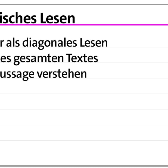 Lesetechnik kursorisches Lesen Karteikarte | kolleg24 Deutsch