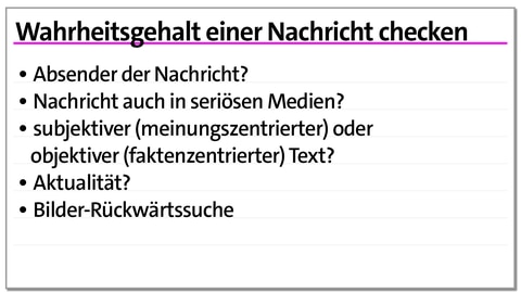 Karteikarten Fake News erkennen | kolleg24 Deutsch