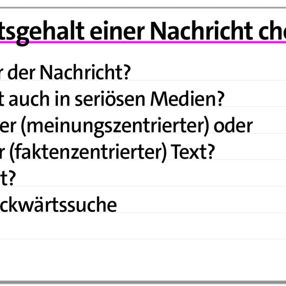 Karteikarten Fake News erkennen | kolleg24 Deutsch