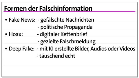 Karteikarten Fake News erkennen | kolleg24 Deutsch