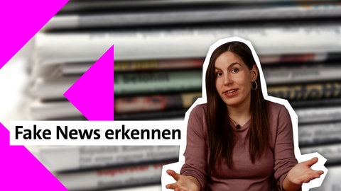 Presenterin der Folge zum Erkennen von Fake News im kolleg24 Deutsch