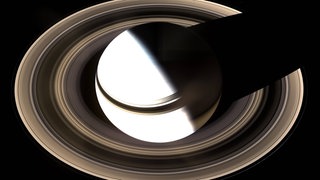 Saturn und seine Ringe in einer Aufnahme der Sonde Cassini.