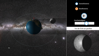 Screenshot aus der Mond-Simulation.