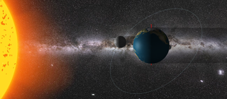 Screenshot aus der Mond-Simulation.