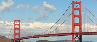 Golden Gate Brisge in San Francisco: Die Küste Kaliforniens ist ein Erdbebengebiet, weil zwei Kontinentalplatten aufeinandertreffen.