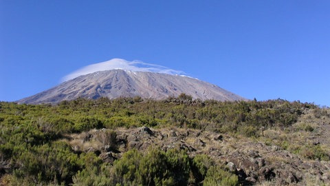 Der Kilimandscharo ist ein Vulkan - seit 1700 Jahren nicht mehr aktiv.