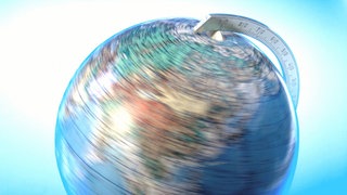 Ein sich drehender Globus