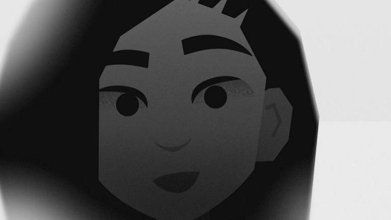 schwarz-weiße Animation eines Mädchen (Foto: SWR – Screenshot aus der Sendung)