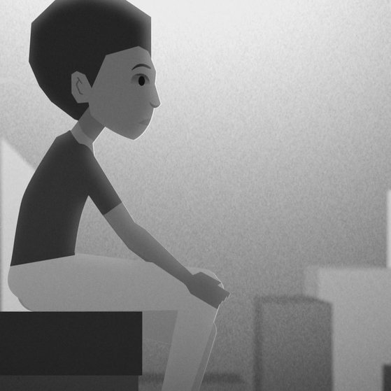 Animationsbild: Jack sitzt auf einer Treppe.