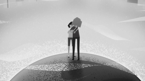 Zwei Mädchen umarmen sich