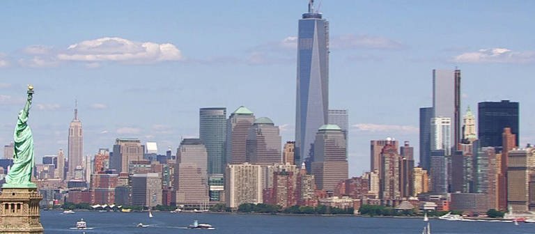 Blick auf New York und die Freiheitsstatue (Foto: SWR – Screenshot aus der Sendung)