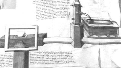 Basler Brunnenplan - Zeichnung 2 (Foto: SWR - Screenshot aus der Sendung)