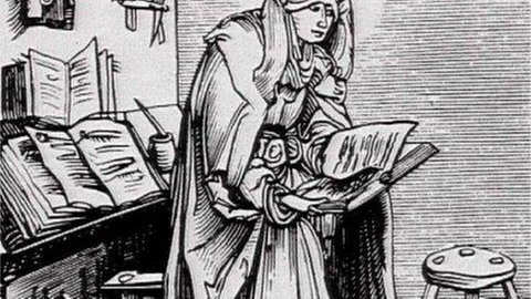 Zeichnung zum Frauenleben im Kloster