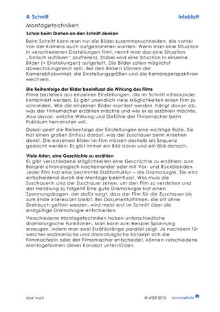 Infoblatt 4: Montagetechniken (Foto: )