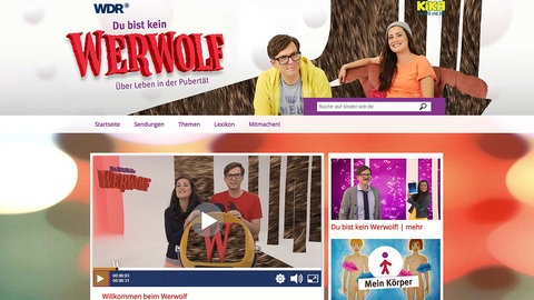 Screenshot der Website www.dubistkeinwerwolf.de
