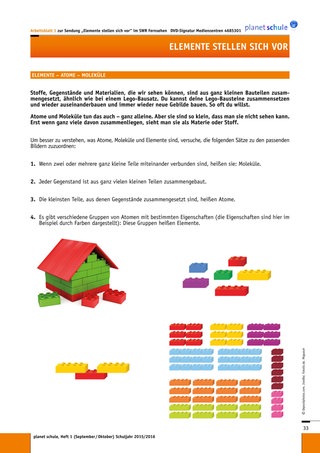 Arbeitsblatt 1: Elemente – Atome - Moleküle