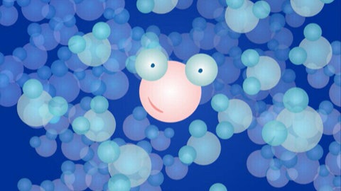 Sauerstoff- und Wasserstoffmoleküle