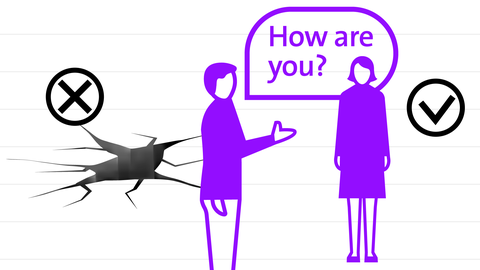 Illustration of the idiomaic expression "breaking the ice" | kolleg24 Englisch