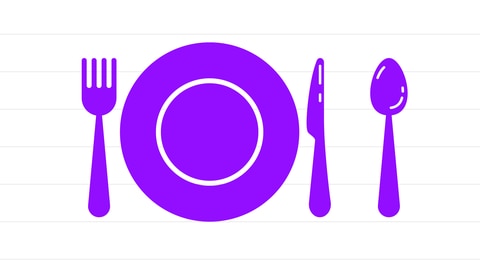 a plate, fork, knife and spoon in comparisons | kolleg 24 Englisch