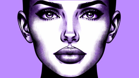 AI generated drawing of a woman looking straight at the camera | kolleg24 Englisch