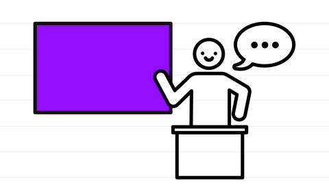 speaker in a presentation | kolleg 24 Englisch