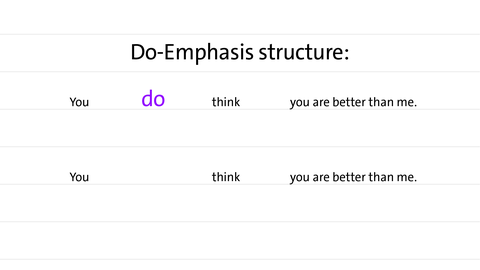 do-emphasis structure of sentences | kolleg 24 Englisch