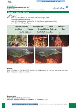 Arbeitsblatt 7: Atem der Vulkane (Foto: )