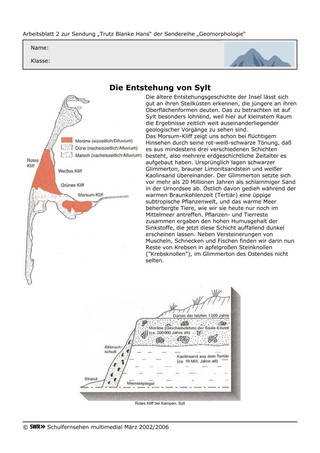 Arbeitsblatt 2: Die Entstehung von Sylt (Foto: )