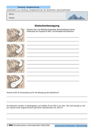 Arbeitsblatt 3: Gletscherbewegung (Foto: )