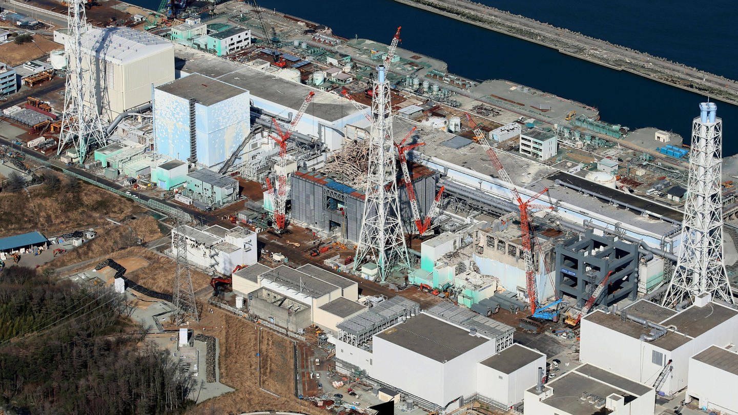 Atomkraftwerk in Fukushima in Japan nach dem Reaktorunglück 2011 (Foto: IMAGO, IMAGO / Kyodo News)