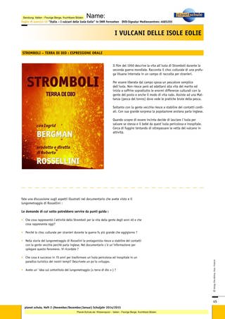 Arbeitsblatt 10: Stromboli - Terra di dio : Espressione orale