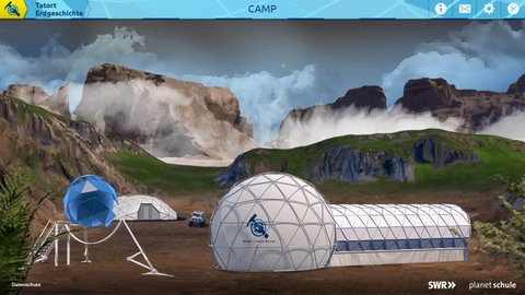 Lernspiel Tatort Erdgeschichte, Screenshot