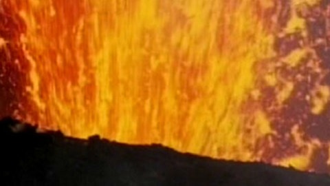 Bild von einem ausbrechenden Vulkan