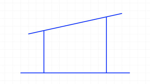Grafik: Garage mit einem Pultdach